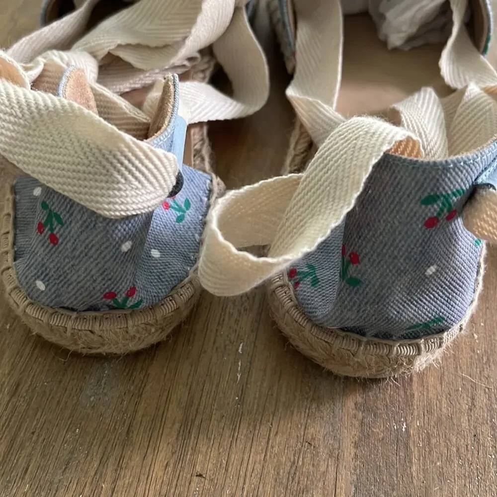 Anthropologie KMB Ankle Tie Espadrilles  Size EU 41